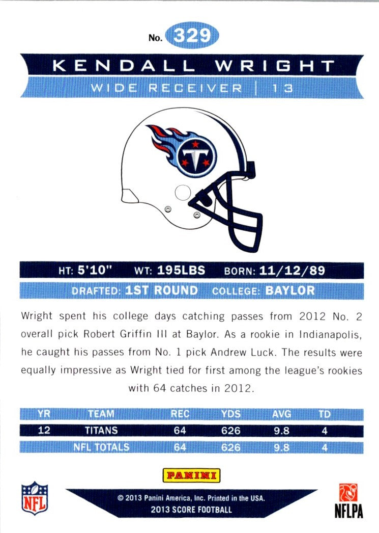 2013 Score Kendall Wright