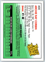 1992 Donruss Archie Corbin #400 Rookie