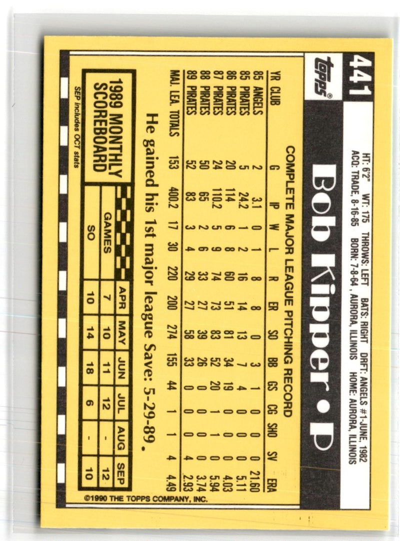 1990 Topps Tiffany Bob Kipper