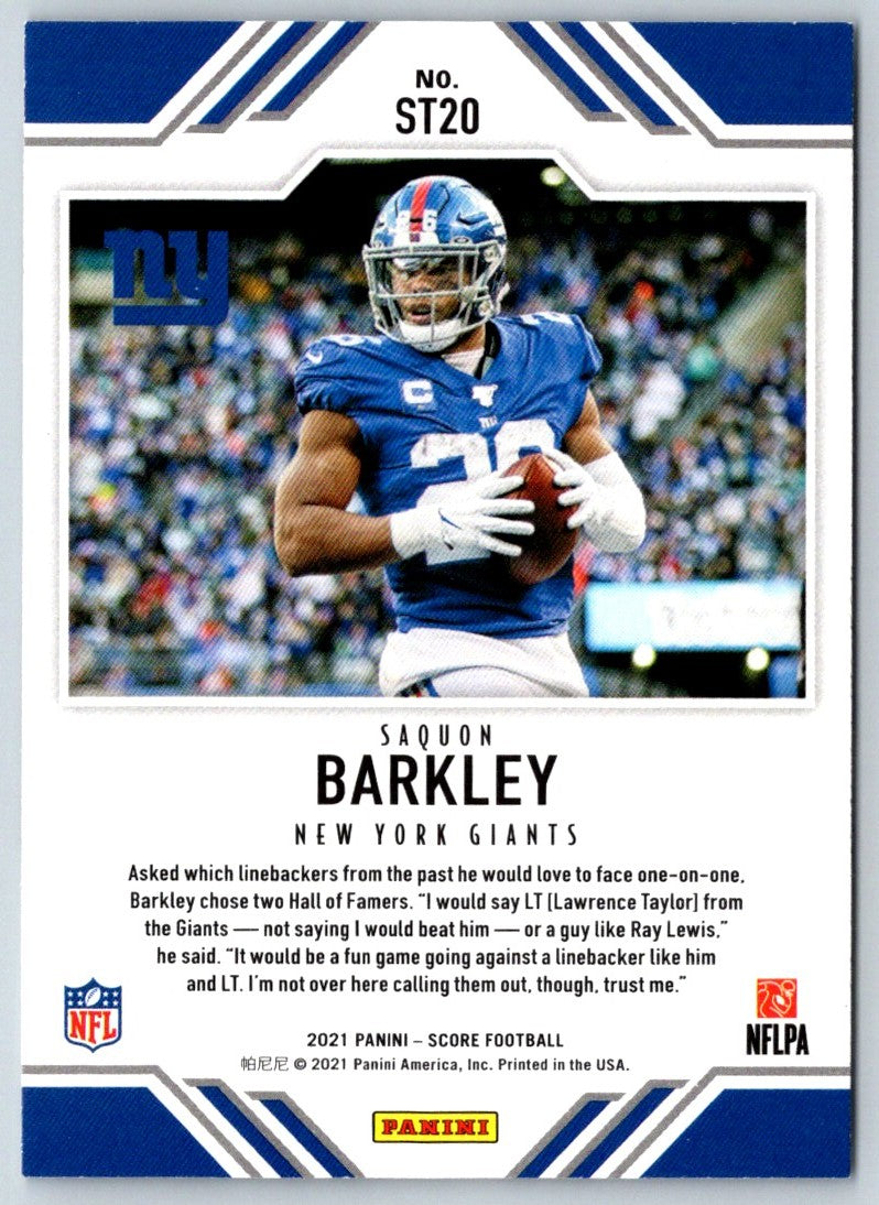 2021 Score Team Saquon Barkley