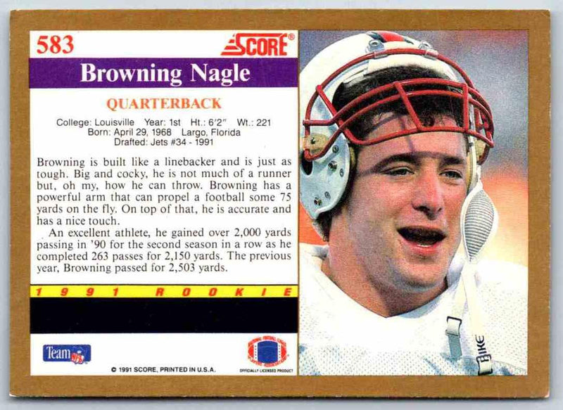 1991 Score Browning Nagle
