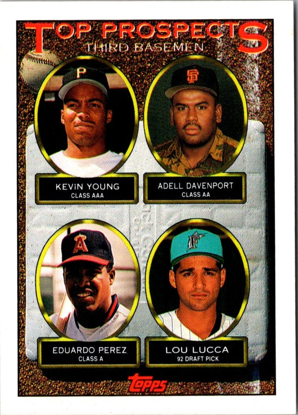 1993 Topps Gold Kevin Young/Adell Davenport/Eduardo Perez/Lou Lucca #494 Rookie