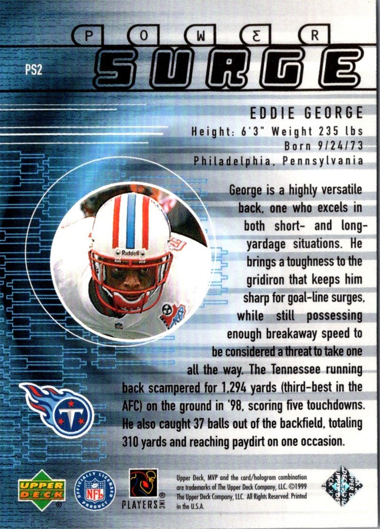 1999 Upper Deck MVP Power Surge Eddie George