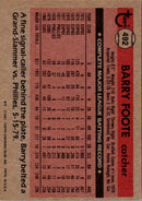 1981 Topps Barry Foote
