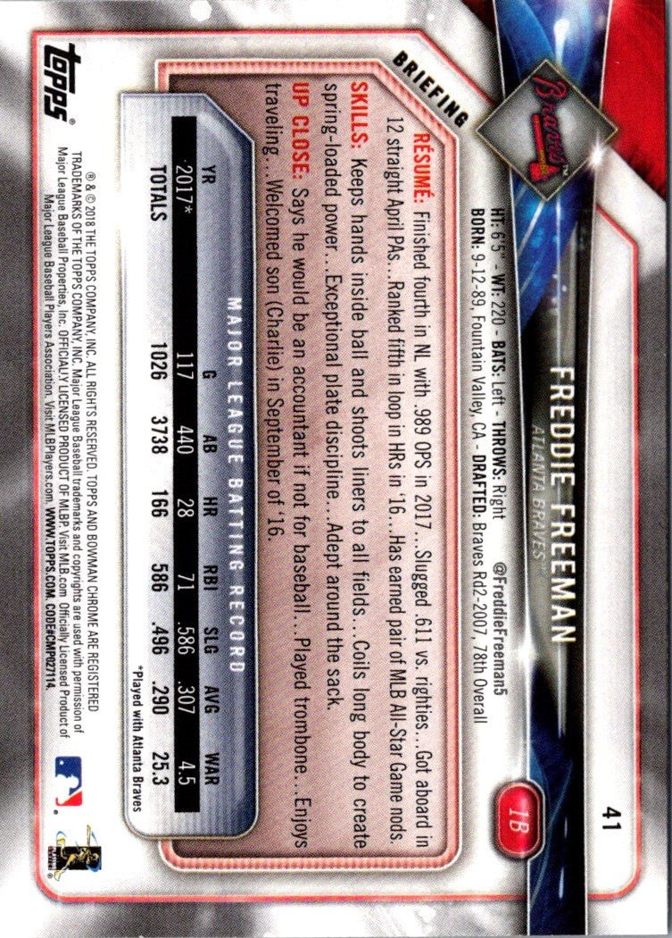 2017 Topps Inception Freddie Freeman