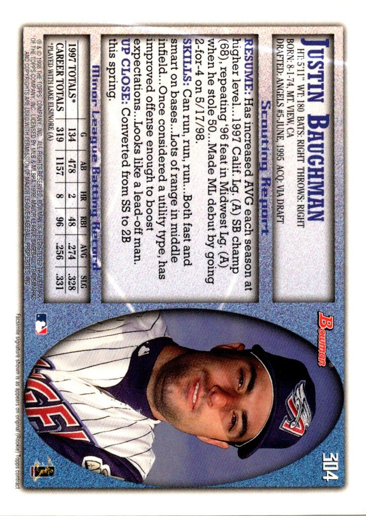 1998 Bowman Justin Baughman