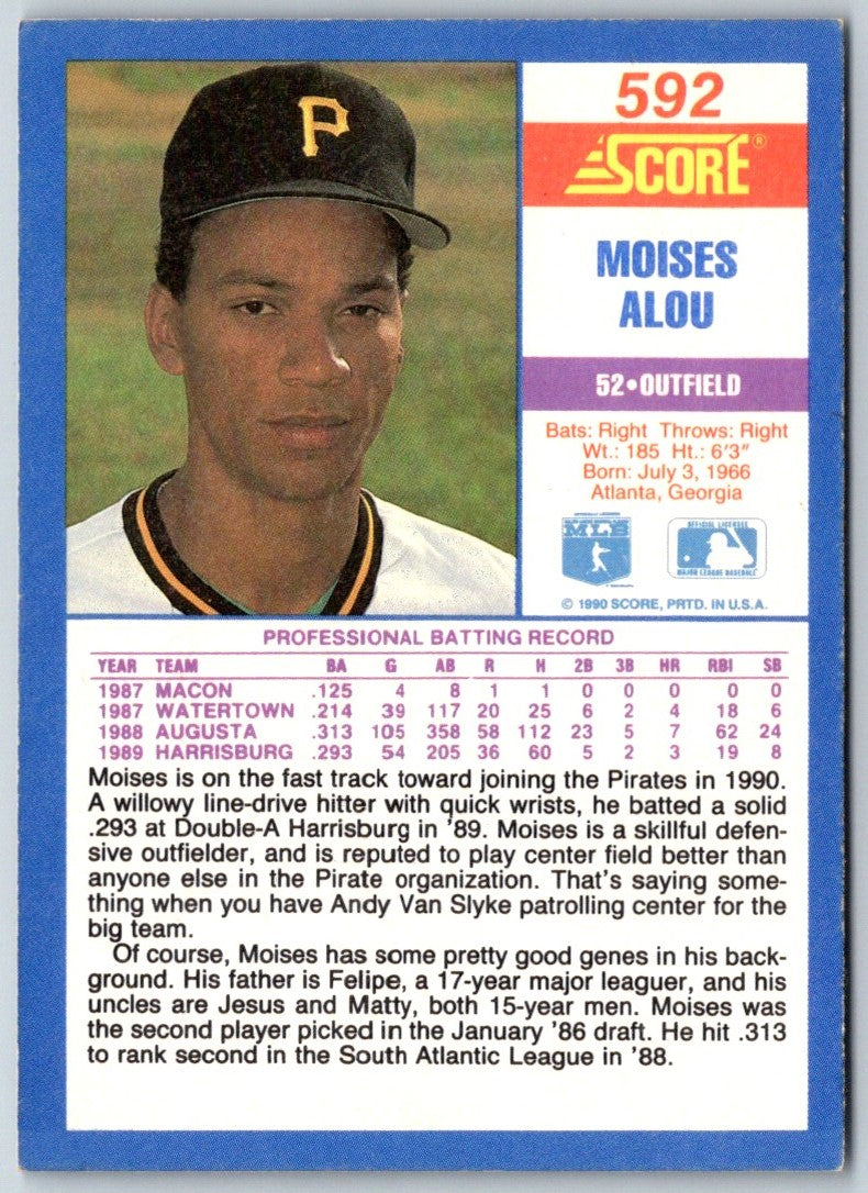 1990 Score Moises Alou