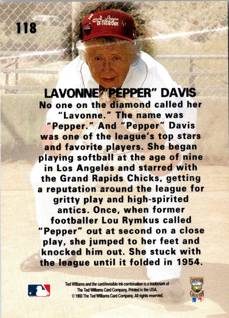 1993 Ted Williams Pepper Davis