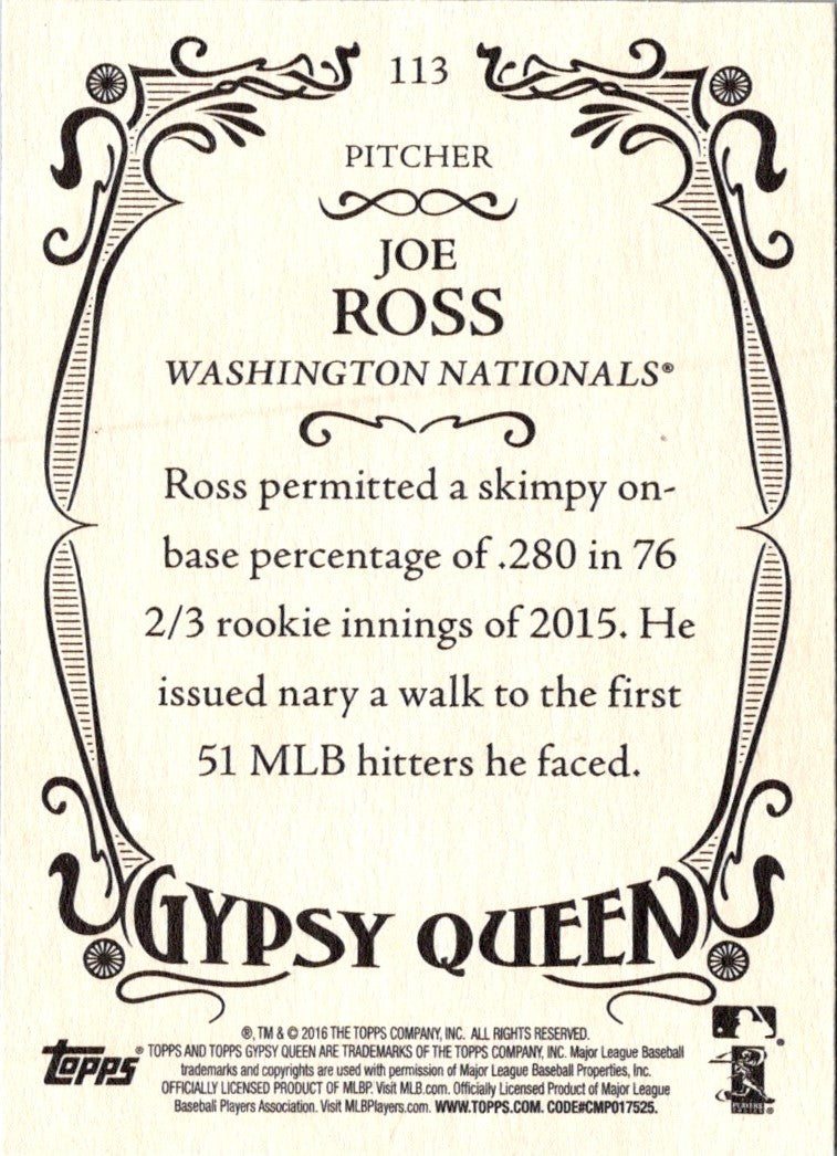 2016 Topps Gypsy Queen Joe Ross