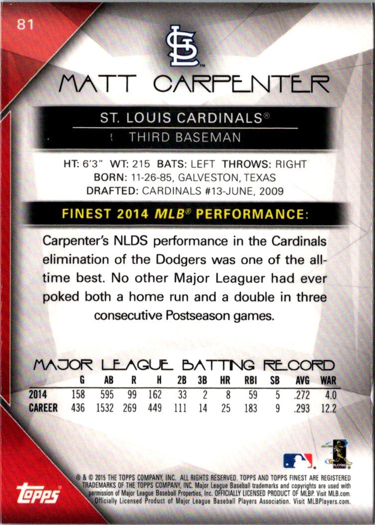 2015 Finest Matt Carpenter