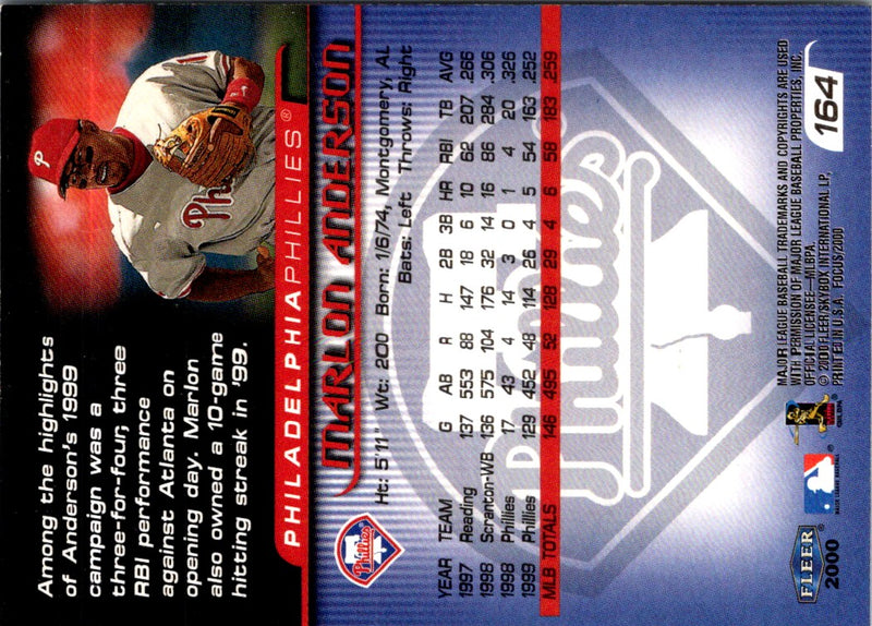 2000 Fleer Focus Marlon Anderson