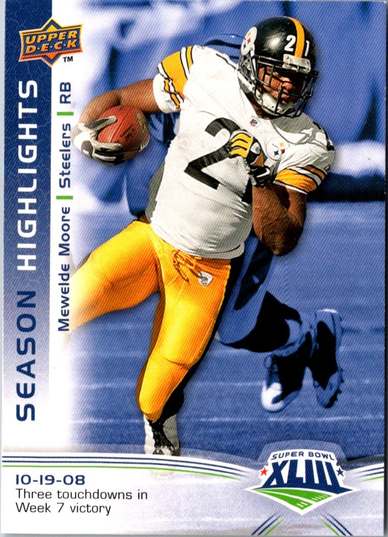 2009 Upper Deck Super Bowl XLIII Box Set Mewelde Moore