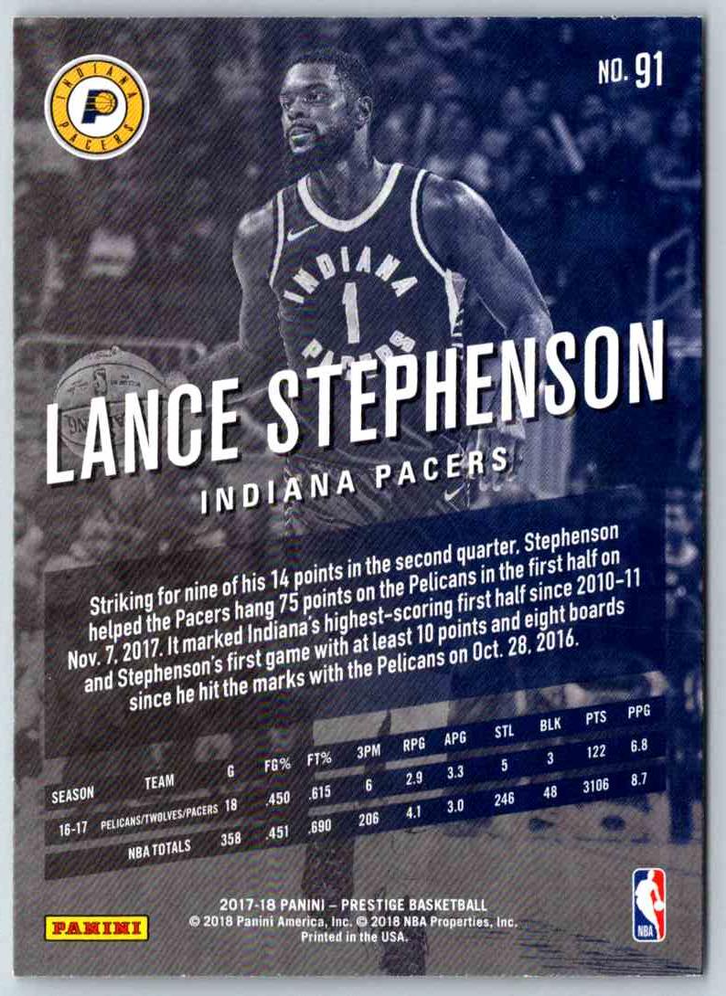 2017 Prestige Lance Stephenson