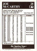 1991 Conlon Collection TSN Joe McCarthy #28
