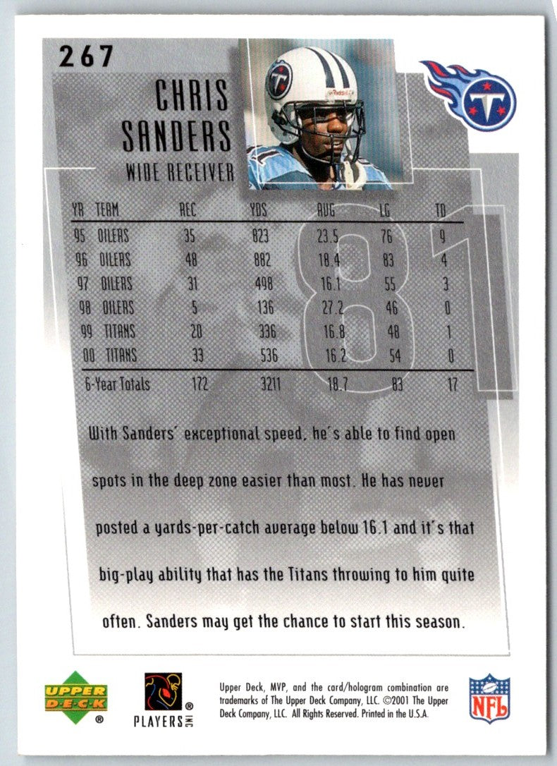 2001 Upper Deck MVP Chris Sanders