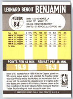 1990 Fleer Benoit Benjamin #84