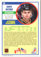 1990 Score Garth Butcher #18