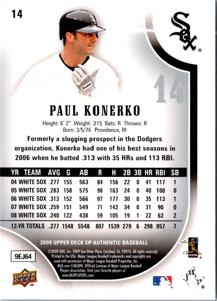 2009 Upper Deck SP Paul Konerko