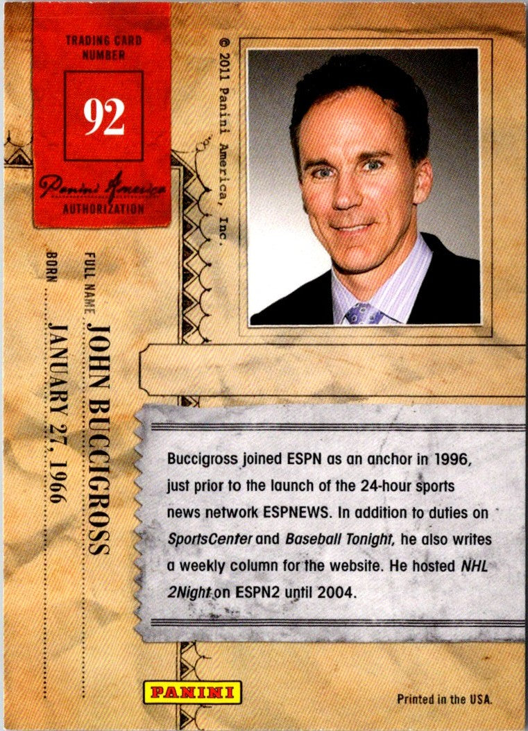 2012 Panini John Buccigross