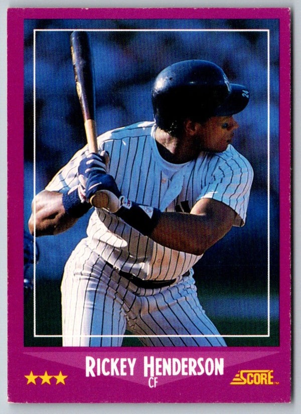 1988 Score Rickey Henderson #13