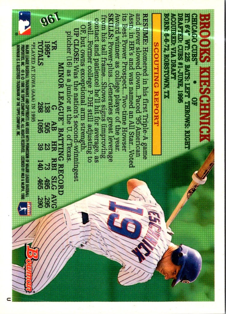 1996 Bowman Brooks Kieschnick