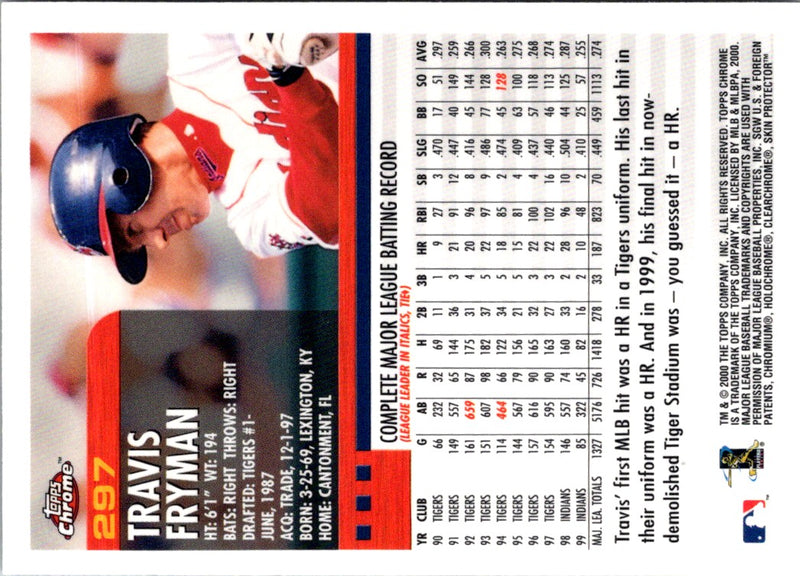 2000 Topps Travis Fryman