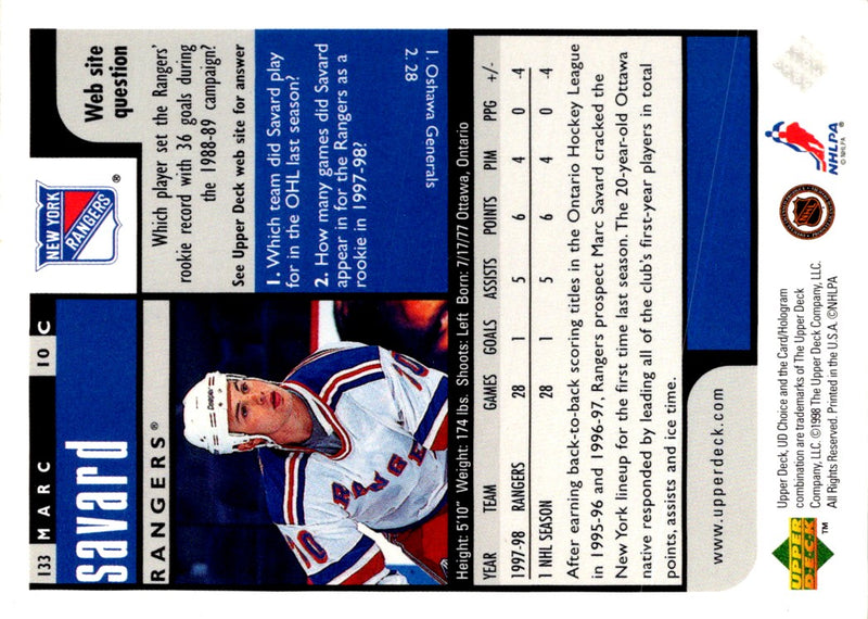 1998 UD Choice Marc Savard