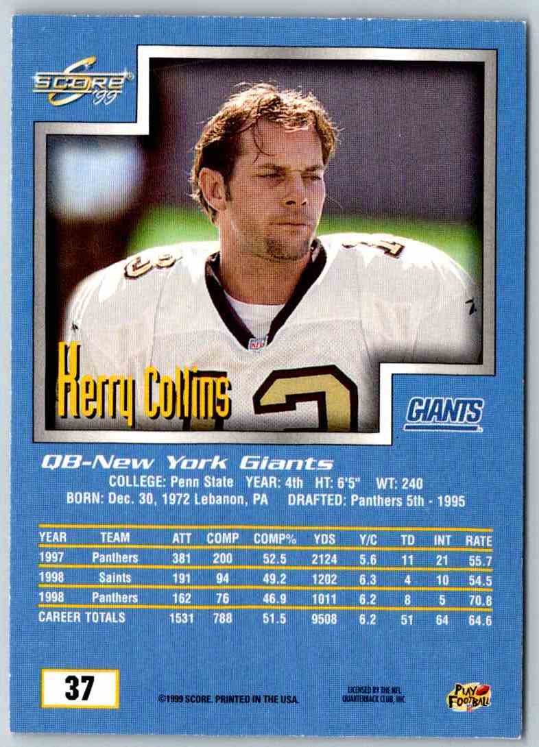 1999 Score Kerry Collins