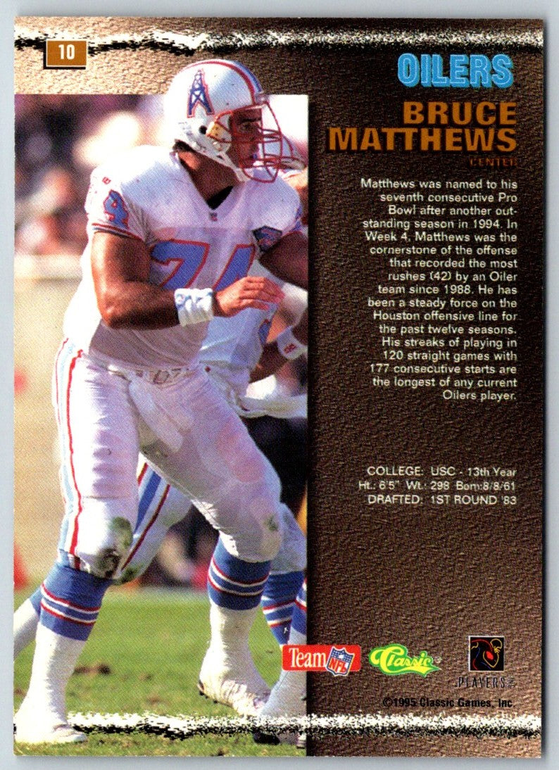 1995 Pro Line Bruce Matthews