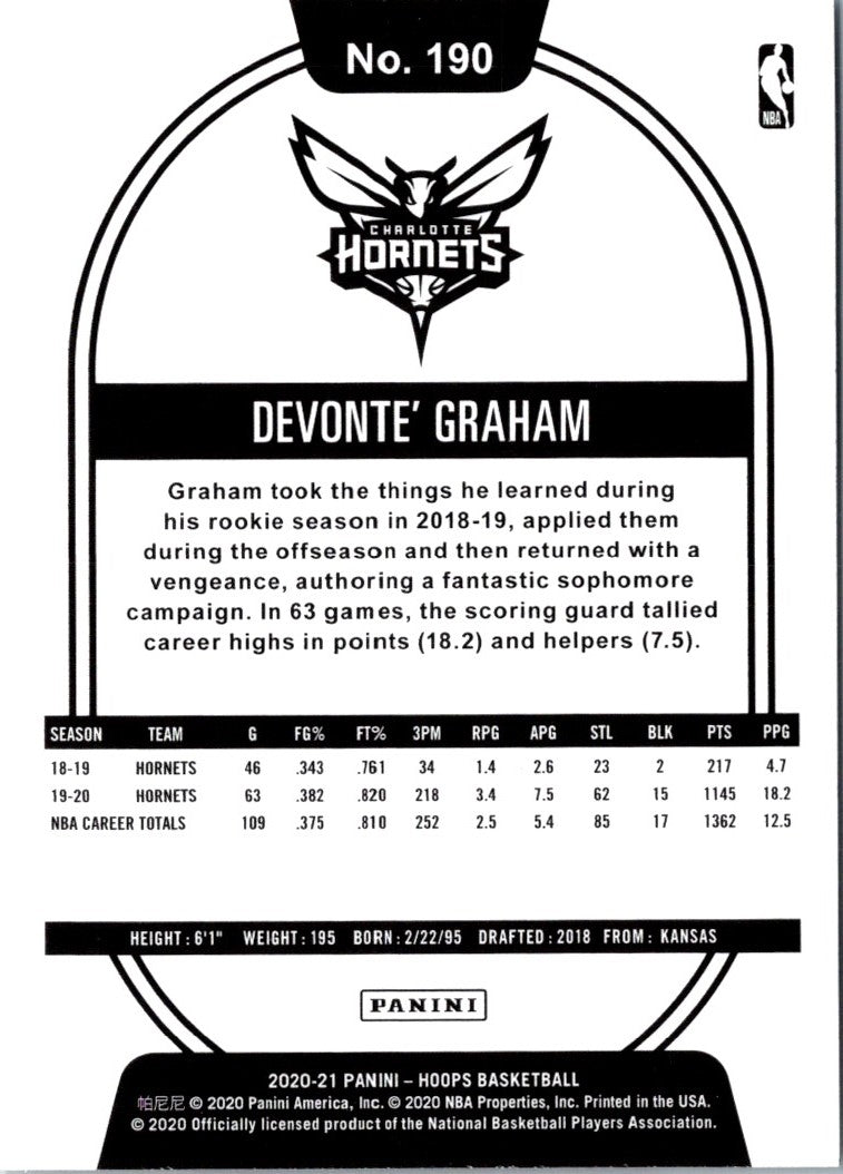 2020 Hoops Blue Devonte' Graham