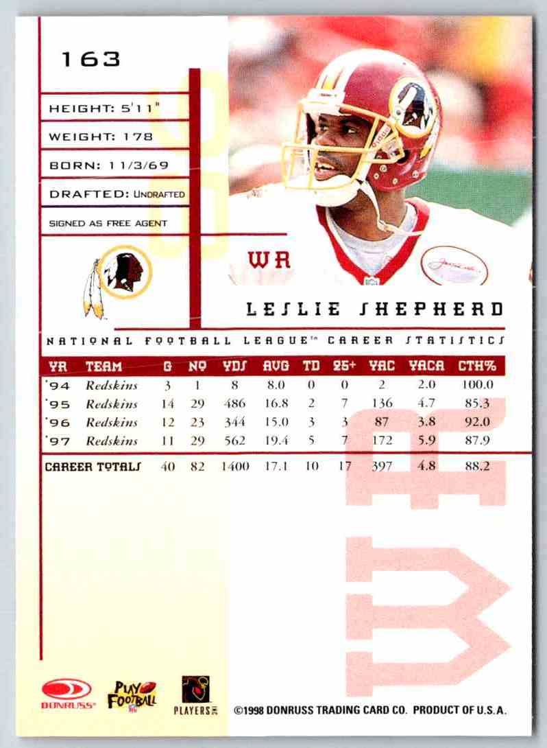 1998 Leaf Rookies And Stars Leslie Shepherd
