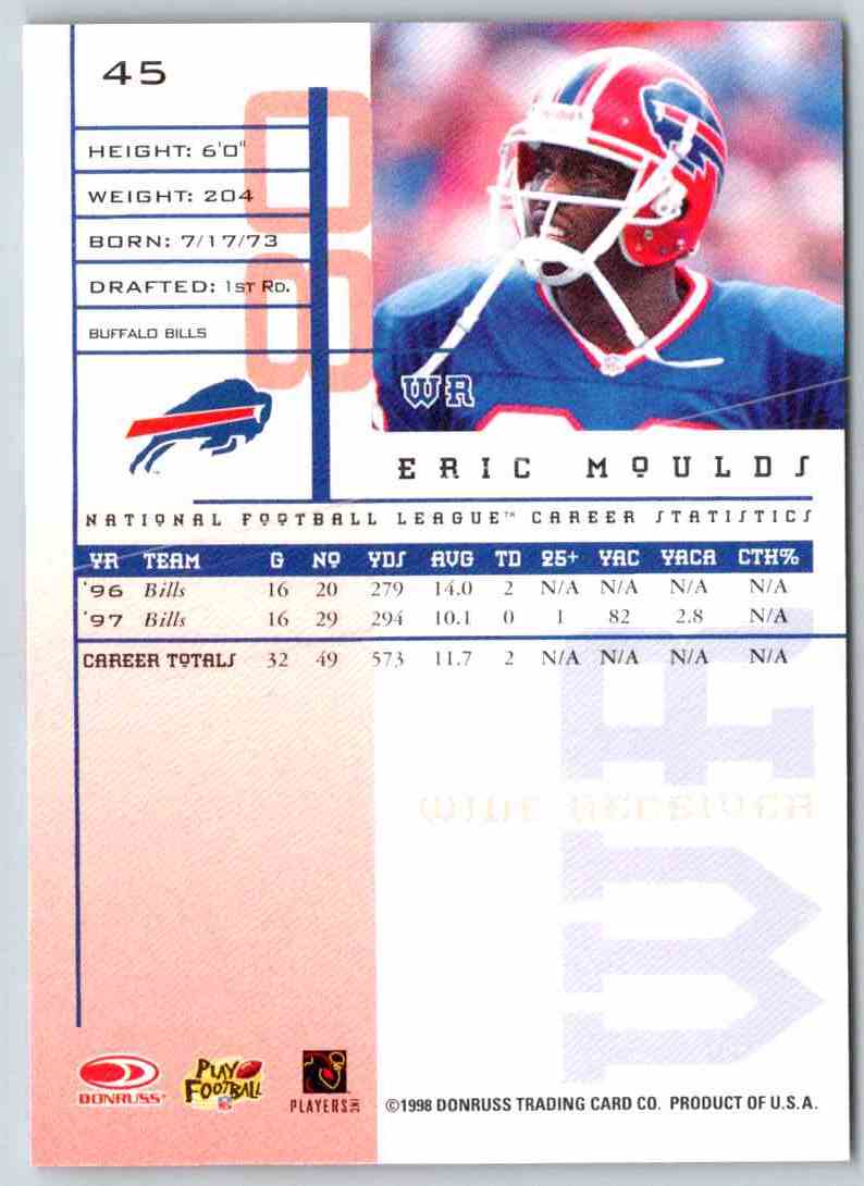 1998 Leaf Rookies And Stars Eric Moulds