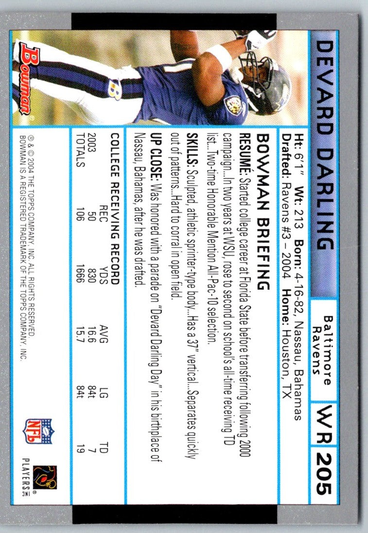 2004 Bowman First Edition Devard Darling