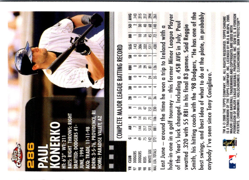 2000 Topps Chrome Paul Konerko