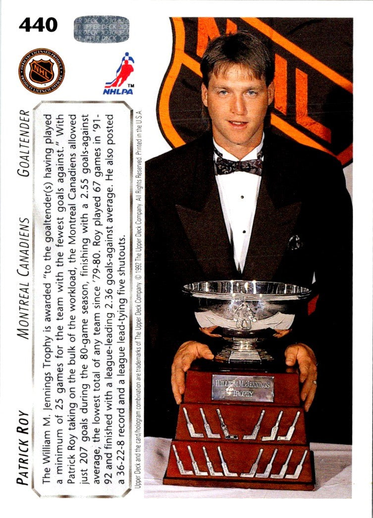 1992 Upper Deck Patrick Roy