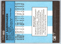 1986 Fleer Star Stickers Bret Saberhagen #103