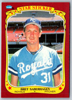 1986 Fleer Star Stickers Bret Saberhagen #103