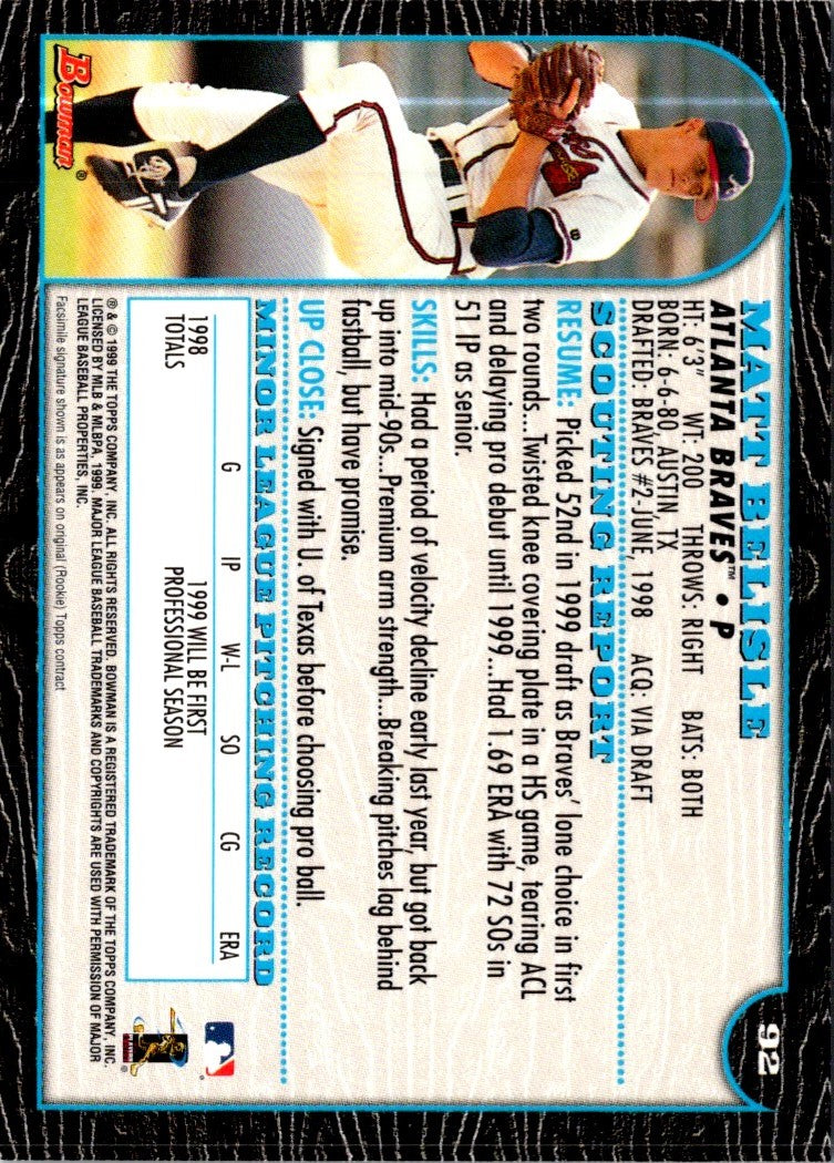 1999 Bowman Matt Belisle