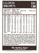 1991 Conlon Collection TSN Lloyd Brown