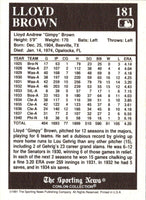 1991 Conlon Collection TSN Lloyd Brown #181