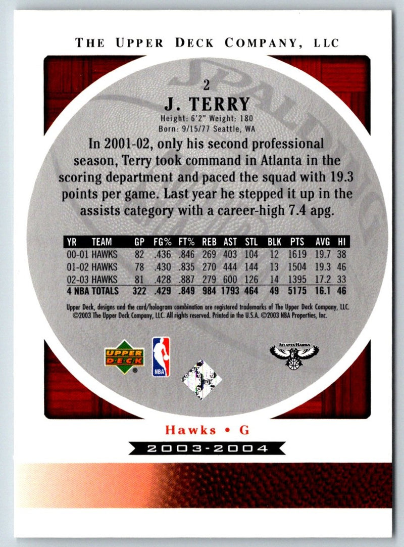 2003 Upper Deck Standing O Jason Terry