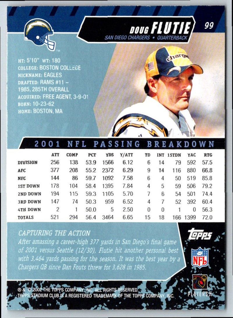 2002 Stadium Club Doug Flutie