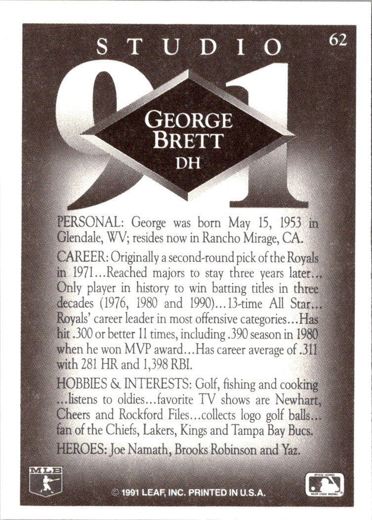1991 Studio George Brett