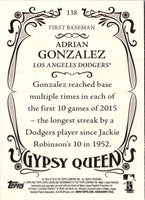 2016 Topps Gypsy Queen Adrian Gonzalez #138
