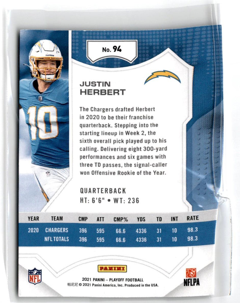 2021 Panini Playoff Justin Herbert