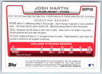 2012 Bowman Josh Martin #BDPP160