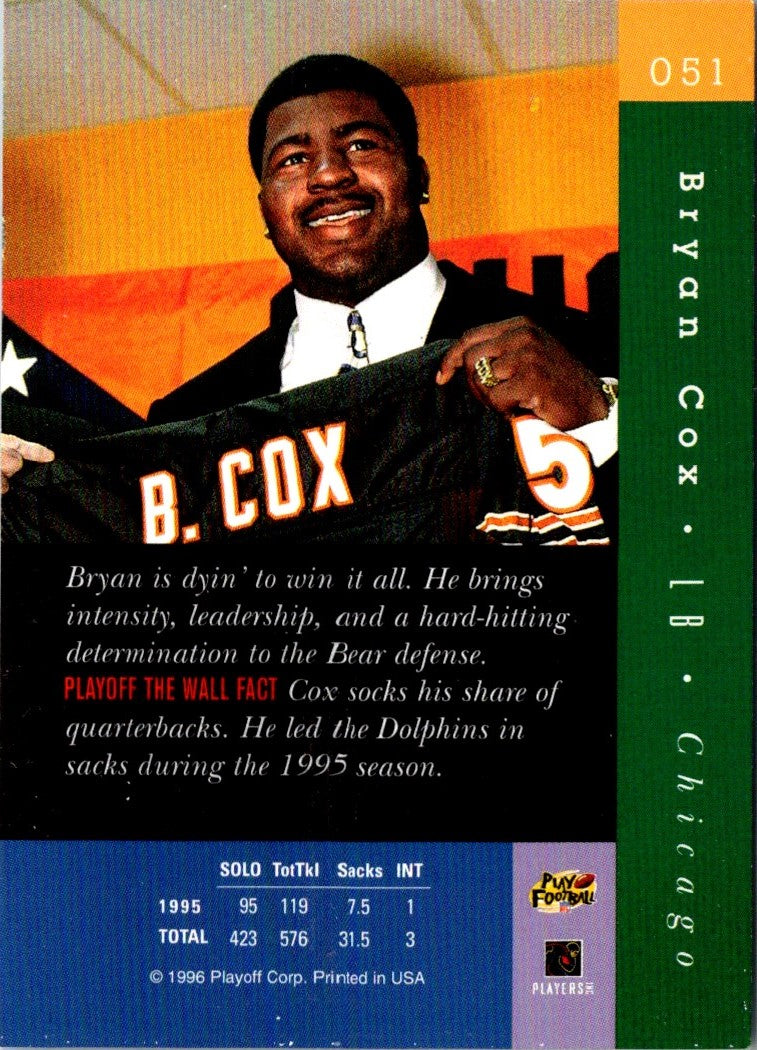 1996 Playoff Absolute Bryan Cox