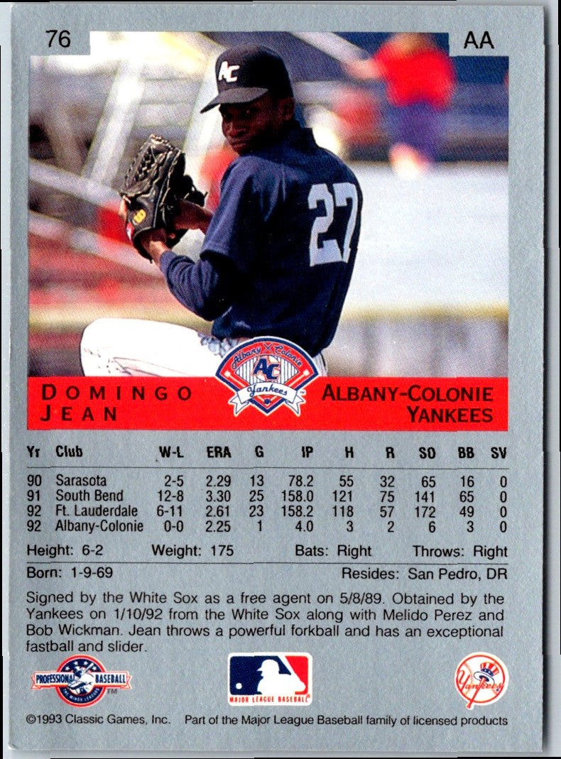 1993 Classic Best Domingo Jean