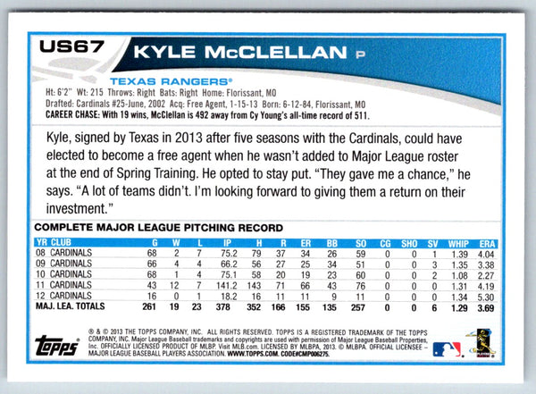 2013 Topps Update Kyle McClellan #US67