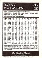 1991 Conlon Collection TSN Danny MacFayden #215